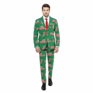 Compleet pak groen kerst print